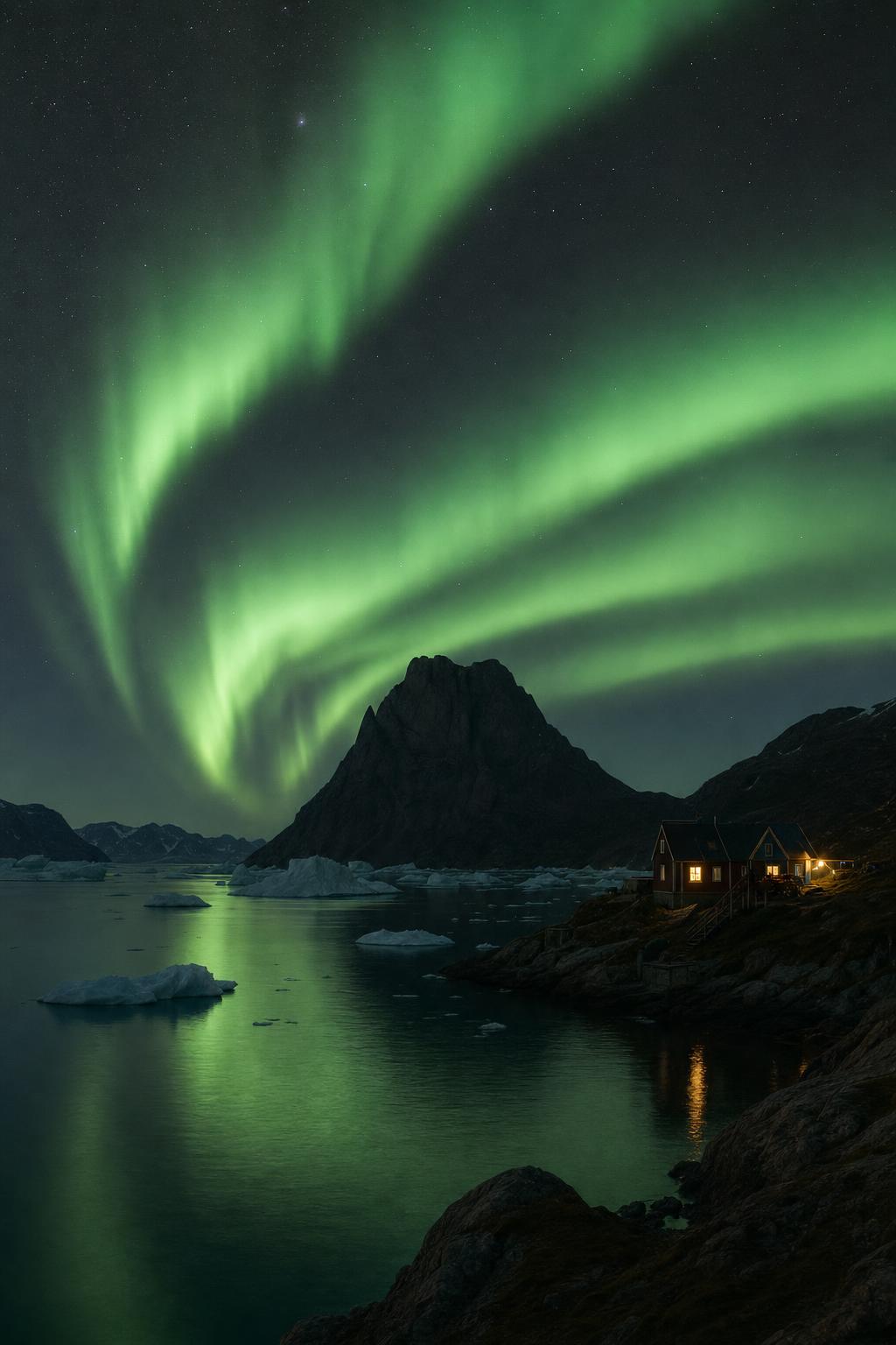 Nordlys ved Uummannaq