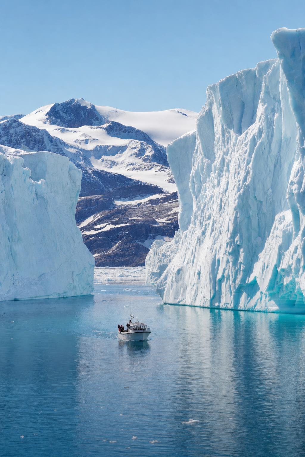 Sejlads mellem isbjerge ved Uummannaq