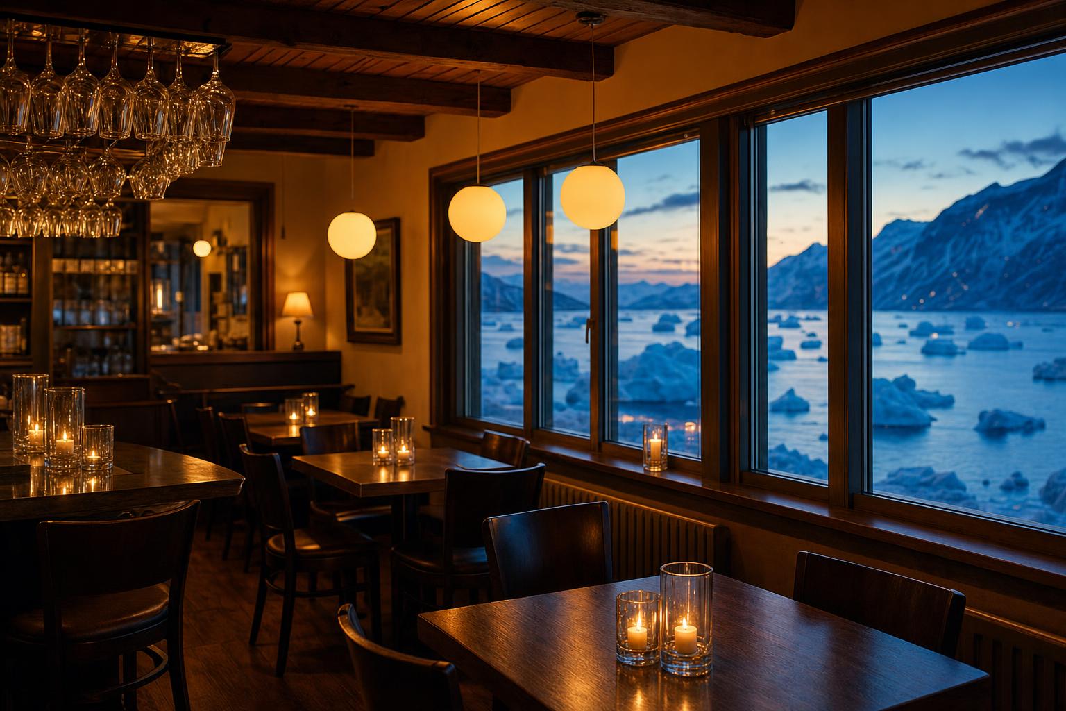Caféen på Cafemma med udsigt over fjorden